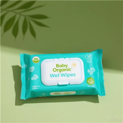 Bērnu organiskās slapjās salvetes