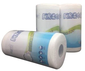 Virtuves tīrīšanas ruļļu salvetes sausās salvetes